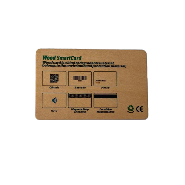 WOODEN MATERIAL RRID HOTEL KEY CARD