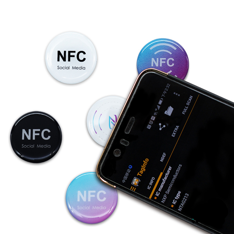 custom printed rfid cards nfc tags epoxy resin coated